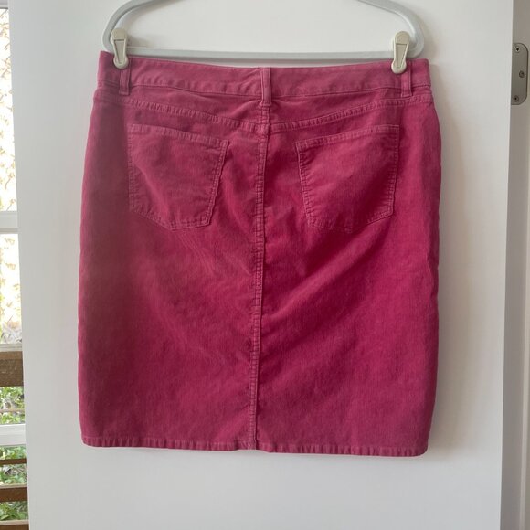 Talbots Pink Corduroy Pencil Skirt, Size 14 Petite, BD1024 - Picture 2 of 5